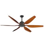 TroposAir Titan II - 66" Indoor/Outdoor Ceiling Fan-Oil Rubbed Bronze - with Natural Cherry Blades