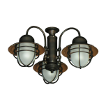 362 Outdoor Rated Ceiling Fan Light - Oil Rubbed Bronze