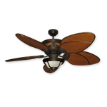 Gulf Coast Moroccan 52" Rattan Ceiling Fan with Light - Oil Rubbed Bronze