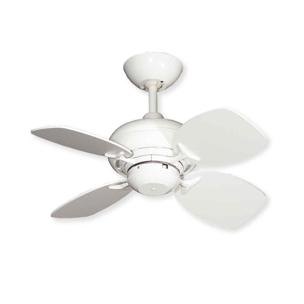 Gulf Coast Breeze 26" Ceiling Fan - Small 4-Blade Design - Pure White