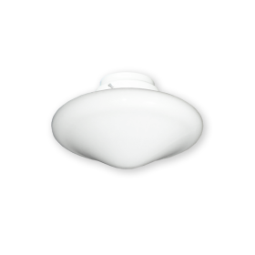 FL-113 White Glass with F4S Light Fitter - Pure White Fitter Shown