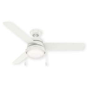 Hunter Aker 50387 52" outdoor LED Ceiling Fan Fresh White