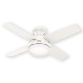 Hunter Dempsey 50399 44" Outdoor Low Profile LED Ceiling Fan Fresh White