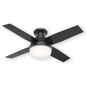 Hunter Dempsey 50400 44" Outdoor Low Profile LED Ceiling Fan Matte Black
