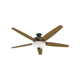 70" Hunter Stockbridge indoor Ceiling Fan With LED Module - 51122 - Brushed Nickel 
