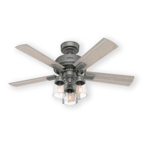 Hunter Hartland 50649 44" Indoor LED Ceiling Fan Matte Silver