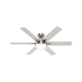 Hunter Hardaway 50706 52" Indoor LED Ceiling Fan Brushed Nickel
