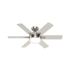 Hunter Hardaway 50721 44" Indoor LED Ceiling Fan Brushed Nickel
