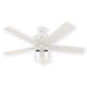Hunter Grantham 50946 60" Indoor LED Ceiling Fan Fresh White