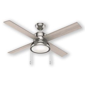 Hunter LOKI 51032 52" indoor LED Ceiling Fan Brushed Nickel