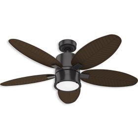 52" Hunter Amaryllis Outdoor Ceiling Fan With LED Module - 51191 - Noble Bronze
