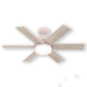 Hunter Pacer 51207 44" indoor LED Ceiling Fan Blush Pink 