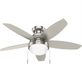 44" Hunter Aren Indoor Low Profile Ceiling Fan With LED Module - 51448 - Fresh White
