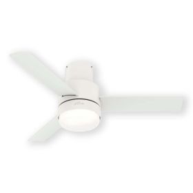 Hunter Gilmour 51334 44" Outdoor Low Profile LED Ceiling Fan Matte White