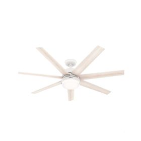 60" Hunter Phenomenon Wi-Fi indoor Ceiling Fan With LED Module - 51375 - Matte White