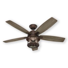 Hunter Coral Bay 51469 52" Outdoor LED Ceiling Fan Copper