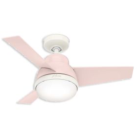 36" Hunter Valda indoor Ceiling Fan With LED Module - 51850 - Blush Pink 
