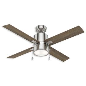 52" Hunter Beck Indoor Ceiling Fan With LED Module - 54214 - Brushed Nickel
