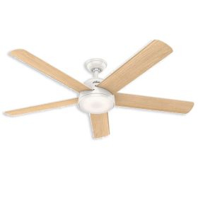 60" Hunter Romulus indoor Ceiling Fan With LED Module - 59484 - Fresh White 
