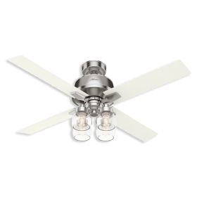  52" Hunter Vivien Indoor Ceiling Fan With LED Module - 59650 - Brushed Nickel 

