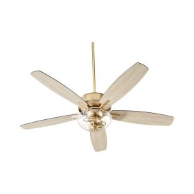 Quorum 7052-280 BREEZE 52" Two Lights Transitional Ceiling Fan - Aged Brass