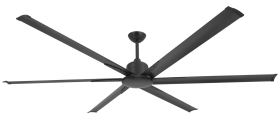 TroposAir Titan II 84" Ceiling Fan - Matte Black - Large Ceiling Fan