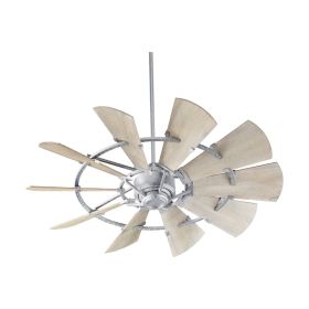Quorum 95210-9 WINDMILL 52" Modern Farmhouse Ceiling Fan - Galvanized