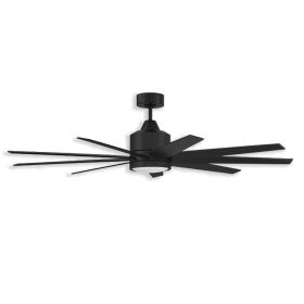 60" Craftmade Champion LED Outdoor Ceiling Fan - flat black finish with LED light kit