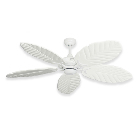 Coastal Air Tropical Ceiling Fan - Pure White with Pure White Blades