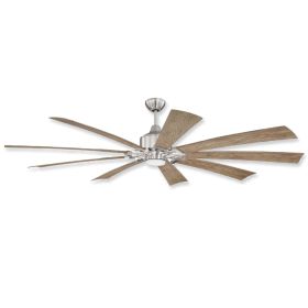 70" Craftmade Eastwood Brushed Polished Nickel Finish with Driftwood Blades and Light Kit