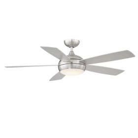 WAC Smart Fans F-005L-BN ODYSSEY 52" Ceiling Fan w/ LED Light - Brushed Nickel