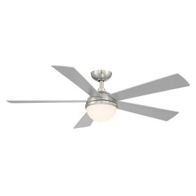 WAC Smart Fans F-053L-BN/TT ECLIPSE 54" Ceiling Fan w/ LED Light - Brushed Nickel/Titanium Silver