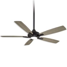 Minka Aire Dyno - F1000-CL - 52" 5-Blade Indoor Ceiling Fan-Coal Finish with Seashore Grey Blades and LED light kit