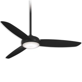 54" Minka Aire Concept-IV Damp - LED Outdoor Ceiling Fan - Coal Finish with Coal Blades and LED light kit