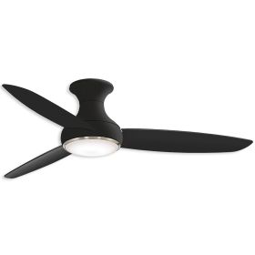 54" Minka Aire Concept-III Flush mount LED Outdoor Ceiling Fan - Coal Finish with Coal Blades and LED light kit