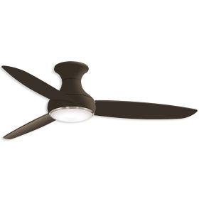54" Minka Aire Concept-III Flush mount LED Outdoor Ceiling Fan - Oil Rubbed Bronze Finish with Oil Rubbed Bronze Blades and LED light kit