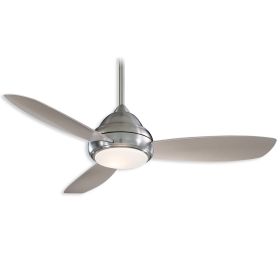 44" Minka Aire Concept I Indoor Ceiling Fan  - Brushed Nickel Finish with Silver Blade and LED light kit