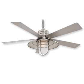 Minka Aire Rainman F582-BNW - LED - 54" Ceiling Fan Brushed Nickel Wet