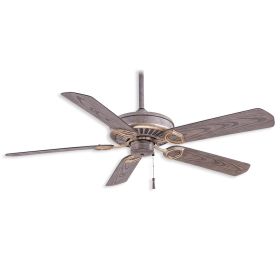 54" Minka Aire Sundowner Ceiling Fan F589-DRF Driftwood Finish/Gray Blades