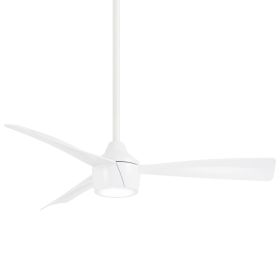 Minka Aire F625L-WHF SKINNIE 44" 44" Three Blades w/ LED Ceiling Fan - Flat White