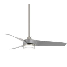 Minka Aire F692L-BN/SL Veer 56" Five Blades w/ LED Ceiling Fan - Brushed Nickel 
