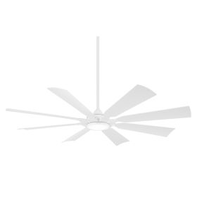 Minka Aire F756L-WHF Future 65" Eight Blades w/ LED Ceiling Fan - Flat White
