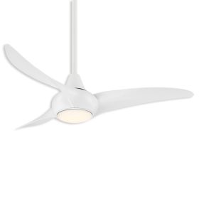 44" Minka Aire Light Wave LED - Ceiling Fan - White Finish with LED Light kit