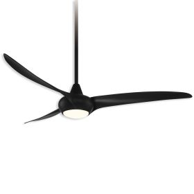 65" Minka Aire Light Wave LED - Ceiling Fan - Coal Finish and Frosted Lens