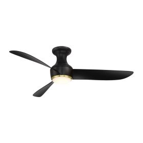 Modern Forms Corona Ceiling Fan Flush Mount 52" FH-W2203-52L-SB-MB - Soft Brass/Matte Black