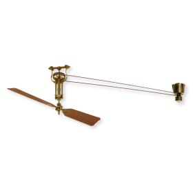 Fanimation Brewmaster Long Neck Antique Brass Finish and Cherry Blades