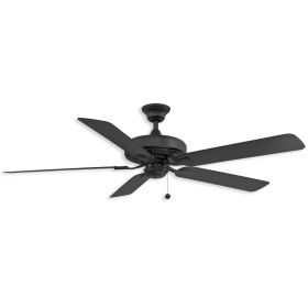 60" Fanimation Edgewood Wet Outdoor Ceiling Fan - black finish with black blades