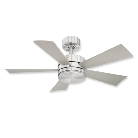 42" Modern Forms Wynd Stainless Steel Finish with Steel Gray Blades and Cap