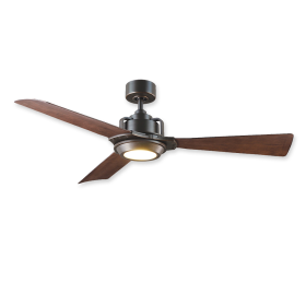 56" Modern Forms Osprey Oil Rubbed Bronze Finish with Dark Walnut Blades and Light Kit