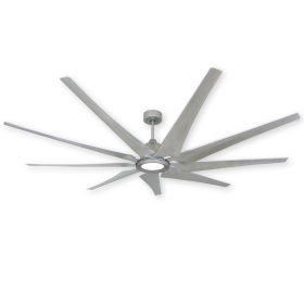 82" Liberator Ceiling Fan - Brushed Nickel - Shown with LED Light (sold separately)